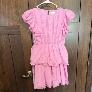 Adorable Gently Used Pink Ruffled Dress - Size M